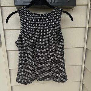 Banana Republic Black and White Geometric Tank Top